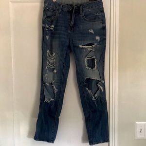 Who.A.U. Super ripped boyfriend jeans Size 27